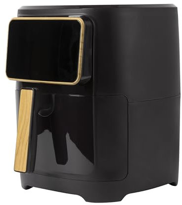 BERGNER CHARCOAL - PFAS-Freie Heißluftfritteuse 1800W 6.9L - 8 Kochprogramme - Air Fryer mit Keramikbeschichtung - Temperatureinstellung 80-200°C - Timer bis zu 30 min - Gesundes & Ölfreies braten