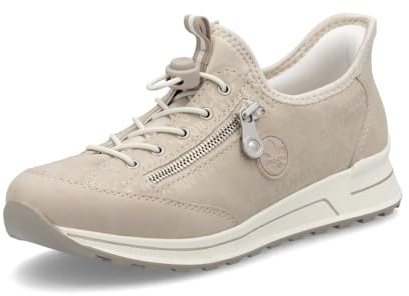 Rieker Damen Low-Top Sneaker N1455, Frauen Halbschuhe, lose Einlage,straßenschuhe,Strassenschuhe,Sportschuhe,Freizeitschuhe,beige (62),39 EU / 6 UK