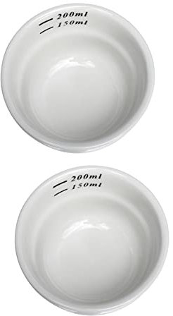 Cabilock 2piezas Taza De Cerámica Para Café Medidora De Resistentes Al Calor Para Cocina y Desayuno