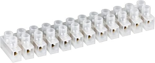 CABLEPELADO - Regleta de Conexión de Cables Eléctricos | Pack 10 Unidades Clema/Empalme Cable | Apto para Sección 6 mm² | Intensidad 5A | Transparente