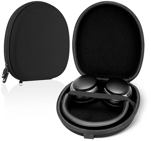 Linkidea Custodia per cuffie compatibile con JBL, Sony, Bose, B&O e altri, custodia protettiva da viaggio di ricambio (nero)