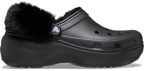 Crocs Classic Platform Fuzz Lined Clog 38-39 EU Black