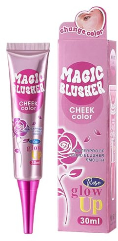 Yulokdwi Rubor En Crema - Tono Líquido Coreano Natural Impermeable Con Cambio De Color - Productos Belleza Para Iluminar Zona Bajo Ojos, Definir Mejillas Y Piel Madura