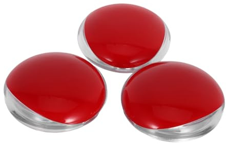 SHERCHPRY 3 St Puderpufffodral Tomt Kompakt Fodral Med Spegel Ögonfransresefodral Franshållare Fack Mini Puderbehållare Rougefodral Tom Sminkhållare Ögonfransförvaring Röd