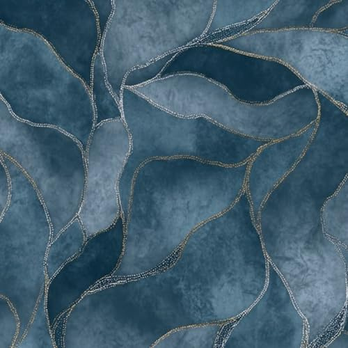 Self Adhesive Peel and Stick Wallpaper 45x300cm grey watercolor golden line Liquid marble texture Seamless Wall Paper Roll Waterproof Removable Contact Paper Vinyl Wrap for Furniture Living Room