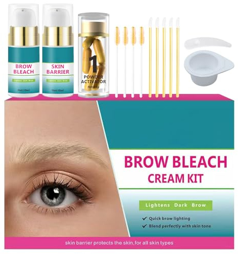 Bleaching Kit - Mild 10 ml Brow Lightening Cream Formula | Effektiv salongskvalitet för ögonbrynsfärg, blekningsgel, ögonbrynsfärg | Ögonbrynsfärgning För Professionell Hemmabruk Kvinn