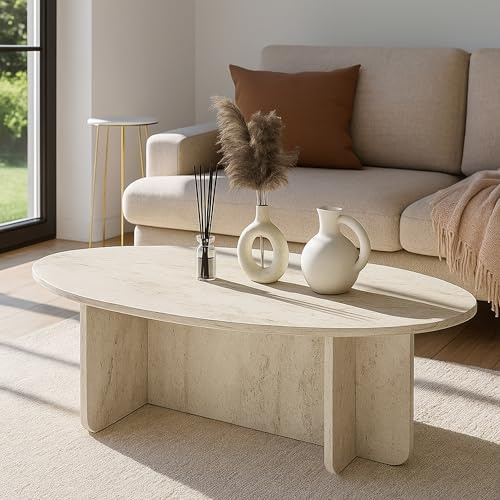 moebel17 Couchtisch Luminous, geometrisches Gestell, modern, beistelltisch, Tisch, kaffeetisch, 120x40x60 cm, Beige, Schwarz