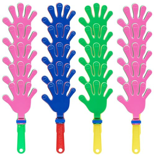 20 Pezzi， Clapper a Mano Battimani in Plastica da per Feste, Eventi Sportivi e Celebrazioni 19cm