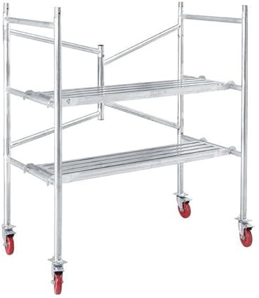 WXPGFEQ Andamio portátil de Acero con Ruedas con Bloqueo. Torre Plegable con Ruedas para facilitar el Acceso y la Movilidad. Capacidad de Carga de 227 kg (500 lbs).
