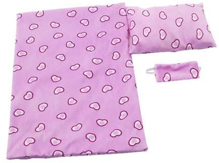 Codulu Doll Bedding Set for 18in American Doll-Sleeping Bag Pillow Blindfold Accessories for 43-46cm Girl Doll Gifts-3PCS/Set-Purple