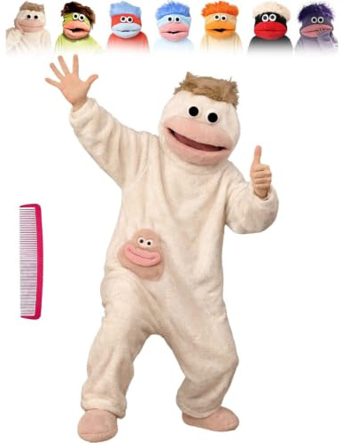 Mono De Monstruo para Unisex Adultos Cosplay Animal Onesie Pijamas con Peine Felpa Ultra Suave con Capucha Cálido Y Suave Ropa Dormir Pijama Divertido Una Pieza para Halloween Carnaval Beige S