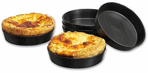 Matfer Bourgeat Exoglass Quiche/Tart Pan, 4, 12PK Black 345110