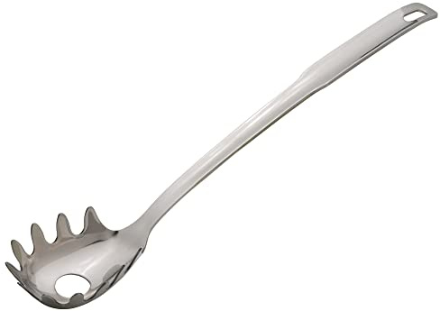 HIC Kitchen Spaghetti Ladle and Pasta Server with Long Handle, 18/8 Stainless Steel, 13-Inch