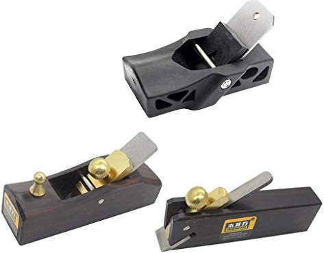 Tubayia Lot de 3 mini rabots manuels en bois avec lame en acier pour menuiserie, bricolage, artisanat