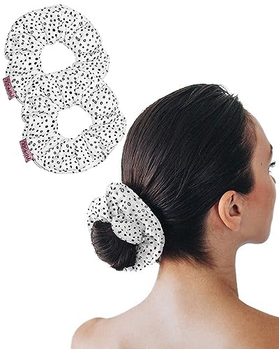 kitsch Microfiber Towel Scrunchies 2-Pieces, Micro Dot Print- Micro Dot Print - 2 Count