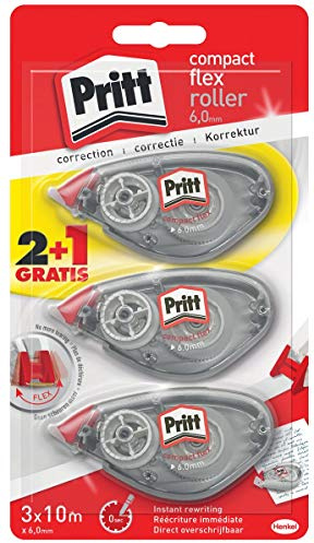 Pritt korrigeringsrulle Compact Flex 6 mm x 10 m, blister 2 + 1 gratis