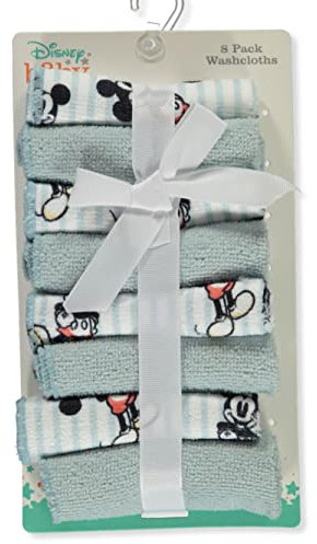 Disney Baby Big Boys Waschlappen-Set Mickey Mouse, Weiß, mehrfarbig, Einheitsgröße
