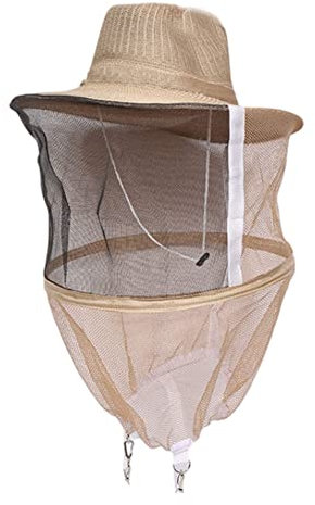 NIDONE Imkerhut mit Schleier Anti Moskito Hut Imker Kopf Gesichtsmaske Kappe Ausrüstung Gartenarbeit Zubehör