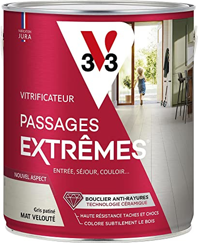 V33 Vitrificateur parquets Passage Extrème, Gris patiné, 2,5L