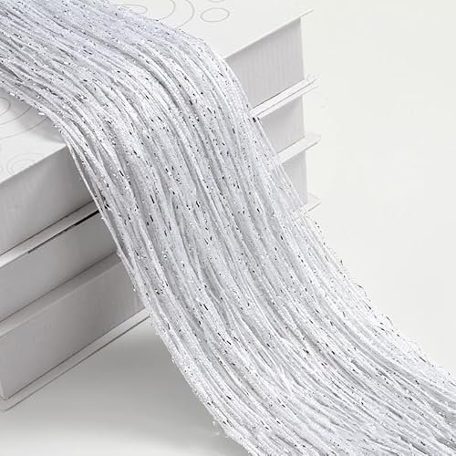 SYSUII 1 Stück Fadenvorhang Vorhang Dekovorhang 300 x 300 cm Türvorhang Hintergrundvorhang Seilvorhang Raumteiler Türvorhang Fadengardine Gardine für Insektenvorhang oder Raumteiler -Weiß