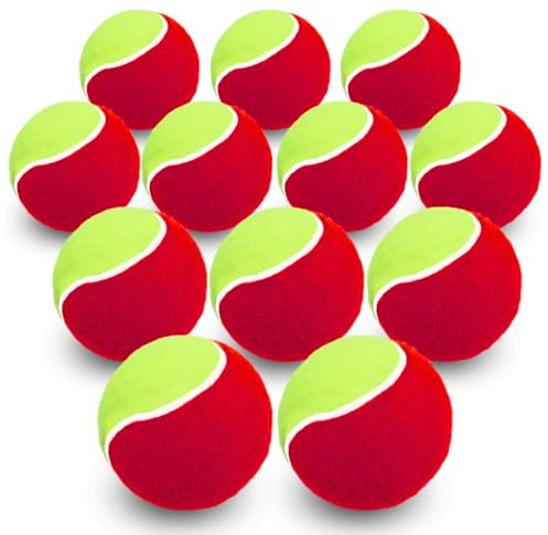FINGER TEN Kids Tennis Balls Soft Practice Bulk | Low Compression Bounce, Easy Control For Kids, Beginner Practise Use, Multi Color Options