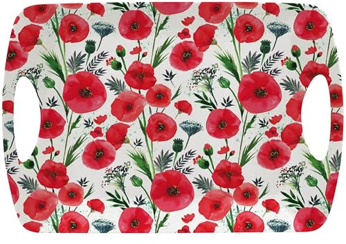 The Leonardo Collection Finola Grand plateau empilable en forme de coquelicot pour servir des plats | Plateaux de service pour accessoires de cuisine | Joli plateau de service pour servir des aliments