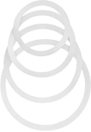 JOINPAYA 4pcs Snare Drum Mute Pads with PC Film Material Easy to Carry Sturdy White Drum Dampening Rings and Sound Dampening