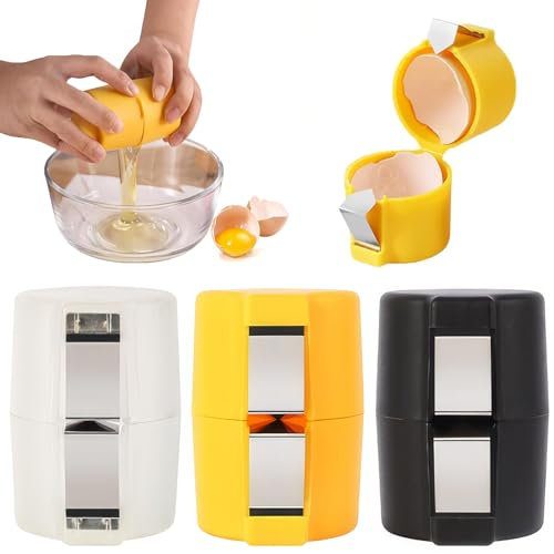 3Pcs Egg Shell Opener, Steel Egg Peeler Set, Handheld Egg Cracker Separator, Easy No-Mess Hard-Boiled & Raw Egg Opener Tool for Home Dorm Kitchen