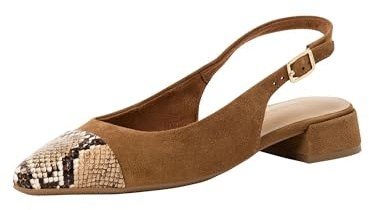 Tamaris Escarpin à bride arrière pour femme avec talon bloc brun 36 EU