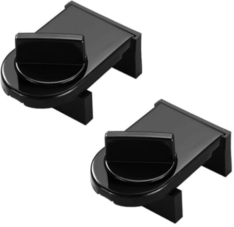 DIFLAX 2 Piezas Tope de Ventana Corredera, Cerradura de Seguridad para Niños, Cerradura de Ventana Corredera, Ajustable, Para Ventanas y Puertas Correderas, Seguridad Infantil(Negro)