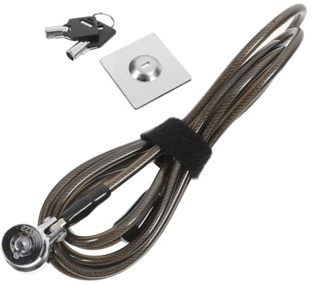 DIYEAH Câble Antivol en Alliage de Zinc de 1,9m avec Verrouillage Sécurisé pour Ordinateur Portable et Écran LCD, pour Bureau et Dortoir, Résistant la Coupe