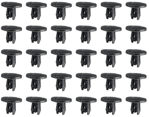 Lot de 30 Clips de Fixation Parechocs, Rivets en Plastique Attaches, Clips Voiture pour Panneaux de Porte, Garnitures et Protections, Compatible avec
