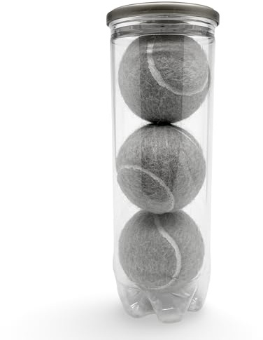 Price's Lot de 3 balles de padel colorées dans un tube – Balles de padel colorées – Rebond durable – Fabriquées au Royaume-Uni (gris)