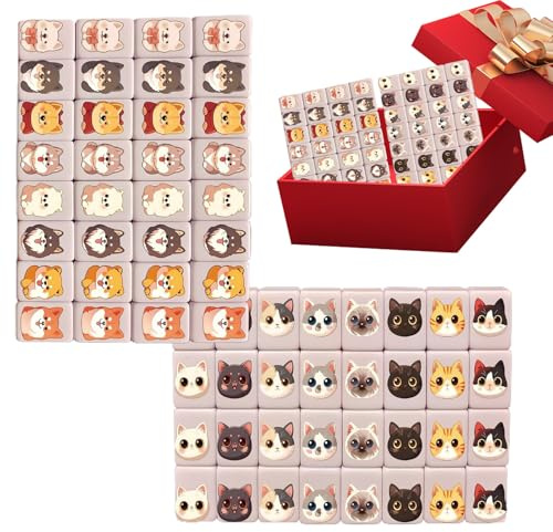 Mini Mahjong Set With Flag & Animal Pattern - 65 Tiles coastal escape Board Games, Lightweight & Portable For Family Travel, Party Gift Idea