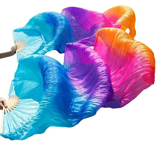 Generisk slipmaskin Magdans silkesfack, långa sidenfack, 1 par, för att öva dans, 14, 150x90cm
