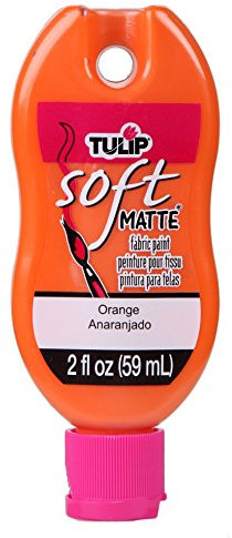 Tulip Soft Fabric Paint, Washable, Stays Soft and Flexible, Permanent Paint, for Light and Dark Fabrics, 2 fl oz, Orange