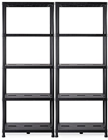 Ondis24 2X Regal, Lagerregal, 71 x 35 x 180 (H) cm, Steckregal, Kunststoffregal, 15 Zoll Schwerlastregal, bis zu 180 kg belastbar