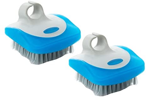 2 spazzole per la pulizia di frutta e verdura, spazzola per patate, spazzole flessibili per frutta, buona presa, per lavare frutta, carote, funghi (colore casuale)