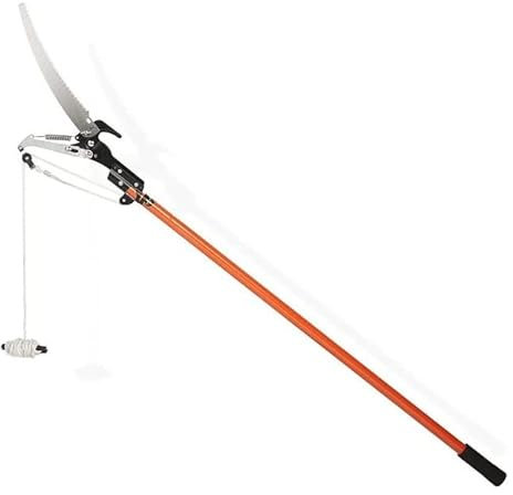 Telescopic Tree Pruner Razorsharp Extendable Ratchet Pulley Pole Pruner Hand Lopper Shears Long Reach Tall Tree Pruning Trimmer Extending Branch Cutter Tool