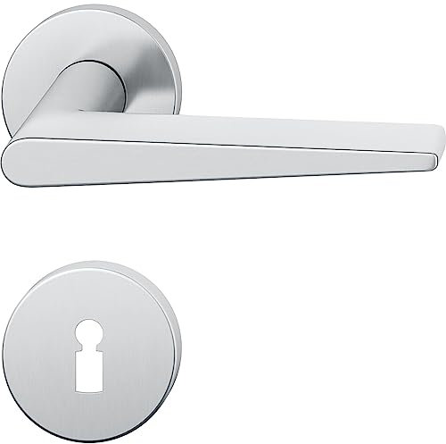 FSB Drückergarnitur 12 1005 ASL auf Rosette BB, Edelstahl matt