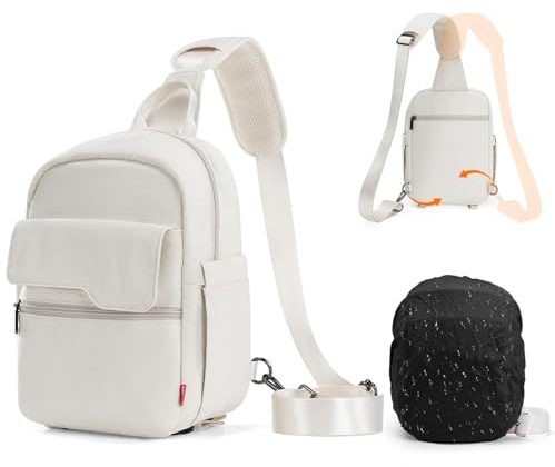 Cwatcun CwatcunSacoche pour Appareil Photo,Sacoche pour Appareil Photo étanche Grand Sac à bandoulière, Sacoche pour Appareil Photo Reflex,SLR/DSLR,Appareil Photo Compact,Blanc