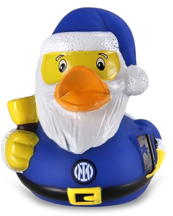 Inter - Paperella Interista in Gomma, versione natalizia. Adatta per Bagno o Come Oggetto da Collezione - per Tutti i Tifosi Interisti - Prodotto Ufficiale Inter