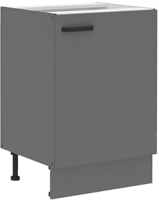 Kuechen-preisbombe Küche Nessa Unterschrank 60 cm Anthrazit Küchenzeile Küchenblock Einbauküche