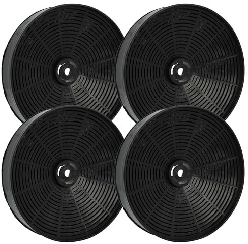 vhbw 4X Aktivkohlefilter kompatibel mit Gorenje DHU60 - AZD 1925, DHU62 - AZD 1925, GZD 1925 Dunstabzugshaube - 17,3 cm