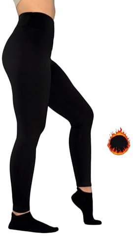 easy casuals Thermal Leggings High Waisted Fleece Lined Comfort for Gym Yoga Hiking and Lounging