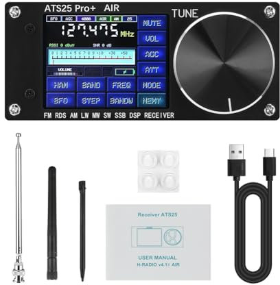 XUJIAN ATS25 Pro+ AIR Full Band Radio Receiver FM SW SSB MW LW AIR SDR Aviation Band Receiver Supports Bluetooth WIFI