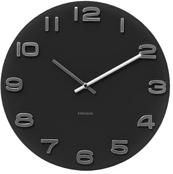Karlsson KA4401 Vintage Pendule Murale Noir 35 x 35 x 4,2 cm