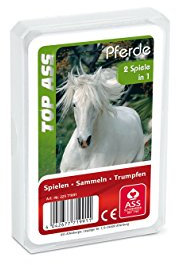 Ass Altenburger 22571991 - Top Ass Pferde, Kartenspiel - Trumpf und Quartett