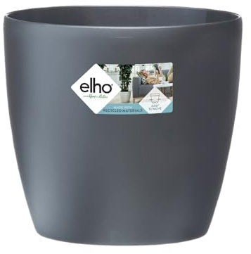elho Brussels Rund Rollen 40 - Blumentopf für Innen - Ø 39.0 x H 36.5 cm - Schwarz/Anthrazit