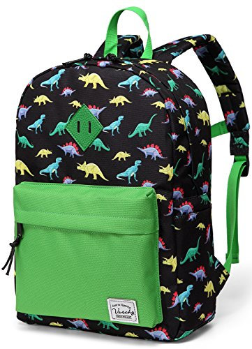 VASCHY Kinderrucksack Jungen, Niedlich Wasserdicht Vorschule Kinder Rucksack Kindergarten Kleinkind Schulranzen mit Brustgurt Klein Dinosaurier
